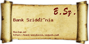 Bank Szidónia névjegykártya